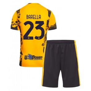 Inter Milan Nicolo Barella #23 Dětské Alternativní dres komplet 2024-25 Krátký Rukáv (+ trenýrky)